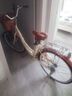 凤凰（Phoenix）上海凤凰自行车成人女士老年人式2025新款轻便通勤代步实心胎单车 芭蕾黄【双层轴承轮】+后靠背座椅 26寸实心胎【身高1.55-1.85米】 实拍图