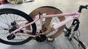 凤凰（Phoenix） 上海凤凰山地自行车成人男士女式学生变速宽胎越野赛车公路单车 铝架辐条轮粉【省力全轴承】 26寸24速【参考:158-188cm】 实拍图