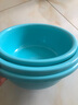新款圆形家用洗脸盆加厚卫生间厨房洗衣洗菜洗脚宿舍泡脚盆 湖水蓝 【三件套】中号+大号+大号plus 实拍图