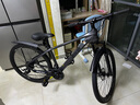 JEEP吉普山地车自行车双碟刹变速减震镁合金成人通勤越野山地车-MX100 薄墨灰【轻量高颜值镁合金车架】 26寸（适合身高145-160CM） 24速-日常通勤【加粗减震前叉】 实拍图