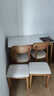 林氏家居北欧风岩板餐桌椅子全套家用小户型实木脚饭桌子LH628R3 实拍图