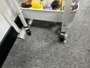 姗姗木艺书架落地置物架可移动学生书包架带轮绘本架客厅零小推车食架 实拍图