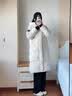 鸭鸭（YAYA）孙颖莎同款时空道宇系列羽绒服女长款过膝冬季新款情侣男极寒外套 月光白色 M /170(建议115-135斤) 实拍图
