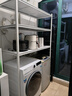 昭简家用货架行李箱置物架下空落地多层带遮挡帘阳台收纳杂物储物架 六层200cm高【默认发白色】 【送纱帘】 长120宽50cm 实拍图
