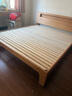 源氏木语全实木床北欧风小户型卧室家具橡木床现代简约主卧1.5m1.8m双人床 原木色高铺夜光床斜靠版【橡木】 1800mm*2000mm  框架结构 实拍图