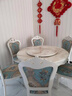 银拱门欧式实木餐桌餐椅组合圆餐桌家用大理石圆桌带转盘小户型吃饭桌子 1.3米送转盘 一桌六椅经典款 实拍图