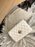 Marie Claire包包女包2025年奢侈品牌链条小香风单肩斜挎包圣诞礼物送女友老婆 米白色【七仓直发，当/次日达】 实拍图