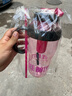 【京东物流】水杯冰霸吸管杯高颜值学生茶水分离大容量杯子 肚肚杯1个-玫红色 实拍图