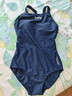 洲克（ZOKE）ZOKE泳衣女连体三角修身遮肚温泉女士游泳衣119601105 深兰 2XL 实拍图