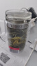 富光双层玻璃杯商务泡茶杯子大容量耐热办公水杯过滤带把银色320ml 实拍图