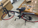 TORUI死飞自行车成年人学生上下班代步车双碟刹减震变速越野公路赛车 30高刀-黑红色+骑行大礼包 26寸24速 实拍图