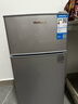 华宝小冰箱小型家用出租房用冷藏冷冻两用一级能效节能省电迷你宿舍寝室办公室二门电冰箱 【一级能效】76L银色【三天不到一度电】 实拍图