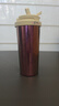 麦卡伦纯钛保温杯咖啡吸管杯子高颜值水杯生节日礼物送对象（特价款） 枫叶红550ml 实拍图