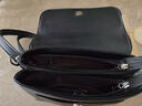 袋鼠真皮包包女2025七夕韩版时尚百搭软皮小包单肩斜挎手提中年妈妈包 黑色（当日发货） 实拍图