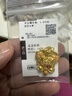 老庙黄金吊坠镂空粉荷平安锁成人黄金项链送女友老婆 金重约1.5g（珐琅款） 实拍图