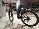 凤凰（Phoenix）折叠山地自行车男女成人学生青少年单车双减震碟刹轻便变速折叠车 黑红辐条轮/显档变速/三套全轴承 24速高配-26寸（身高160-185CM） 实拍图