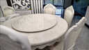 银拱门欧式大理石餐桌椅组合实木餐桌家用圆形简欧小户型法式圆桌带转盘 1.3米 大理石圆桌+6把椅子 实拍图