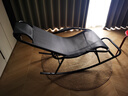 舒客艺家  网布摇椅阳台家用休闲躺椅大人客厅摇椅中式网红懒人可躺休闲椅 炭灰色-黑架【透气特斯林网布】 实拍图
