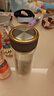 富光 男女士双层玻璃杯 高硼硅玻璃304茶隔水杯子 带茶隔泡茶杯500ml 实拍图