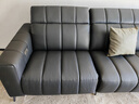 知恩政府补贴智能电动功能沙发客厅现代简约零靠墙钢琴键真皮翘腿沙发 【单电机】2.4米三位 手动调节头枕 实拍图