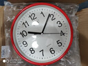 康巴丝（Compas） 挂钟走时客厅办公室钟表挂墙2024新款简约创意时钟时尚石英钟 3018红色23CM 实拍图