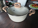 双喜酷德国品质麦饭石汤锅不沾锅家用通用电磁炉燃气灶炖汤双耳蒸煎煮粥 麦饭石不沾锅 不带盖 20cm 实拍图
