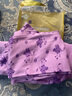 隽燕飞 秋衣秋裤女纯棉套装中老年人妈妈保暖内衣老太太老人棉毛衫 【升级7A抗菌 】中领 浅紫印花 3XL （145-165斤） 实拍图