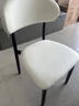 卓暄阁 餐椅餐桌椅子靠背椅家用座椅轻奢软包皮椅子餐厅客厅凳子CY-04 浅灰【耐磨皮革】黑腿 实拍图