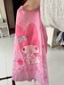 Hello Kitty儿童罩衣反穿衣宝宝吃饭围兜画画衣防水围裙饭兜 U4055粉色 M码  实拍图