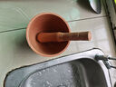 【爆款好物】家用手动打蒜泥器捣蒜器压蒜蓉蒜臼厨具研磨 原木色 实拍图
