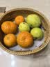 愫物水果盘藤编收纳筐圆形竹编水果篮零食干果糖果盘厨房菜篮馍馒头筐 方形大中小三件套 实拍图