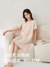顶瓜瓜睡裙女纯棉春夏舒适短袖可外穿睡衣家居服女23337 欲晚桔 160  实拍图
