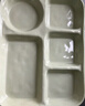 佩尔森陶瓷分格餐盘大人家用减脂月子餐分隔食堂孕妇儿童早餐分餐盘餐具 【奶油色】四件套 实拍图