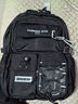 爱迪生发明家高中生书包初中大学生大容量防泼水双肩包旅行背包 2551-1 黑色 实拍图