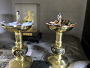 皇铜匠纯黄铜烛台招财进宝铜烛台蜡烛台复古铜洋烛尖烛台铜管烛台婚庆 6英寸招财进宝烛台一对 实拍图