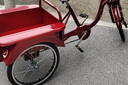 永久老年脚蹬三轮车老人脚踏脚踩自行单车人力车代步拉货轻便成人 80斗酒红色-变速双链条-液压减震 实拍图