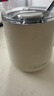 传旗陶瓷马克杯带勺盖咖啡杯牛奶杯早餐杯办公杯男女茶杯描金白400ml 实拍图