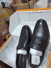 卡帝乐鳄鱼（CARTELO）套脚头层牛皮商务休闲鞋男士圆头低帮爸爸鞋皮鞋男1068 黑色 41 实拍图