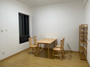 全品屋全实木餐桌家用餐桌椅组合小户型现代饭桌橡胶木餐厅长方桌餐桌 【全实木】 140*80单桌+4把温莎椅 实拍图