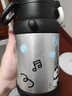 COOKSS儿童保温杯小学生幼儿园上学专用吸管水杯水壶可爱便携双饮男女 黑色熊猫-【一盖双饮】 500ml 实拍图