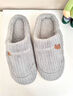 冬季棉拖鞋男居家防滑加厚毛绒保暖女士棉拖鞋2025新款情侣拖鞋女 灰色 44-45 【适合42-43的脚】 实拍图