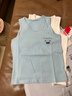 浪莎（LangSha）儿童背心男童夏季薄款棉质背心宝宝T恤内衣打底衫2件装 白+蓝120 实拍图