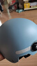 安爽利（ASL）安全头盔  新国标3C认证 ABS 标准款抗冲击包裹式防护电男动女四季车骑通用 蓝色加厚透明镜片 实拍图