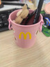 ins风美式复古笔筒卡通个性高颜值学生桌面办公室大容量可爱简约收纳桶 少女粉+M字母贴纸 实拍图