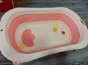 劳可里尼（NOCOLLINY）婴儿洗澡盆可折叠 儿童浴盆大号可坐可躺 宝宝洗澡桶新生儿童用品 【+10-浴网】樱花粉+浴网 实拍图