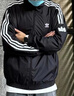 adidas休闲简约三条纹梭织立领夹克外套男装秋季阿迪达斯三叶草   黑色（推荐选大一码）   XS 实拍图