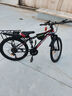 EG7山地自行车成人学生变速越野单车双减震赛车26寸青少年男女 辐条【升级减震 超强承重】黑红 24寸21速【适合：145-165CM】 实拍图