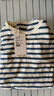 LOVER RUCCI法国纯棉秋冬季新款圆领条纹卷边针织衫女纯棉线长袖t恤宽松打底 米蓝色 2XL 实拍图