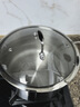 戴德（Daeden） 双耳汤锅煮锅不锈钢小汤锅具带钢化玻璃盖电磁炉三层煲汤锅 DD060+DL008-1汤锅+蒸格 24cm 实拍图
