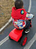 巴布豆（BOBDOG）儿童电动车3-6岁儿童摩托车可坐大人宝宝儿童三轮遥控车玩具 黑红【单驱】加宽车轮+长续航+灯光音乐 实拍图